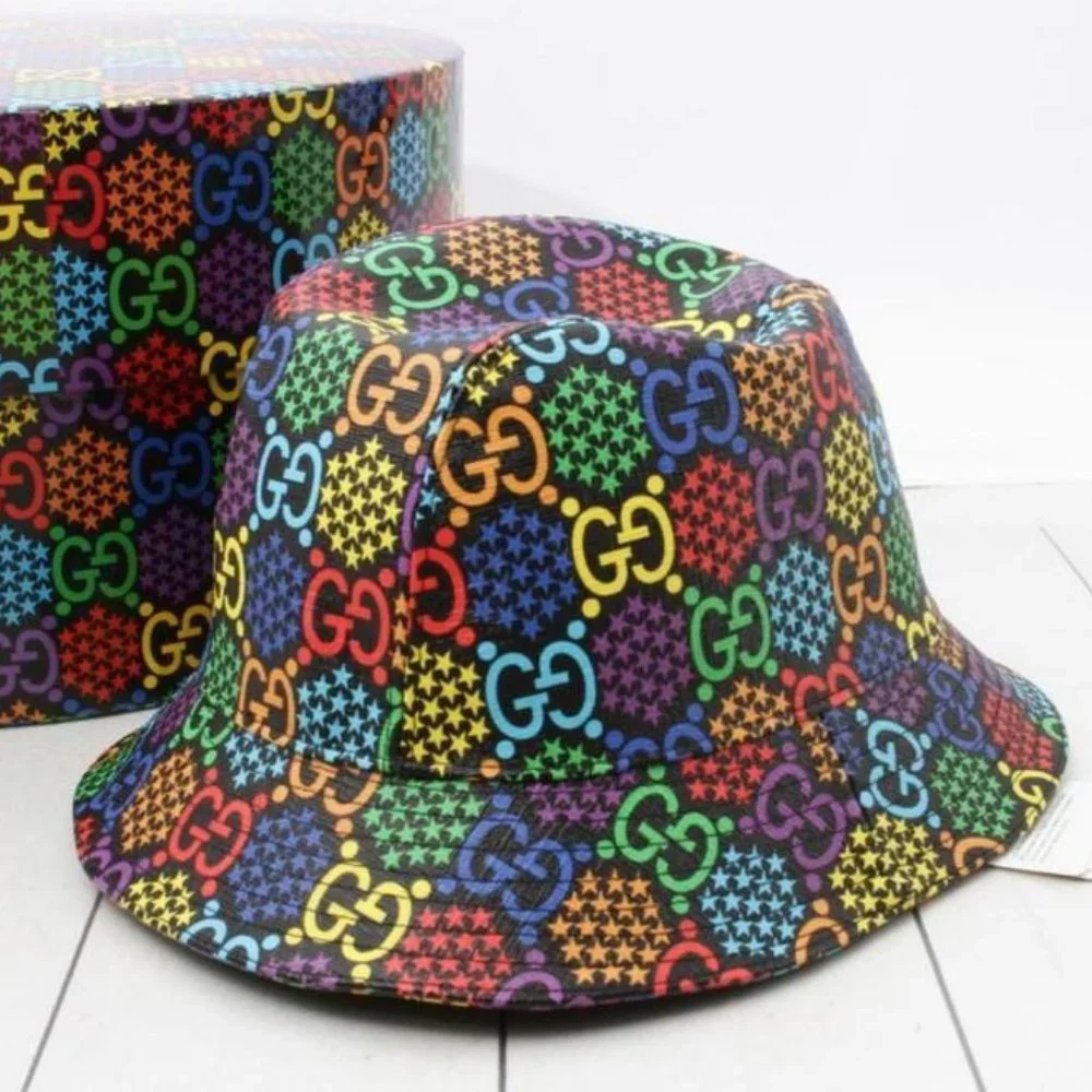 Gucci Multicolor Logo Patchwork Bucket Hat